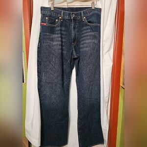 Men's GUESS Dark Blue Straight-Leg Jeans 34x32